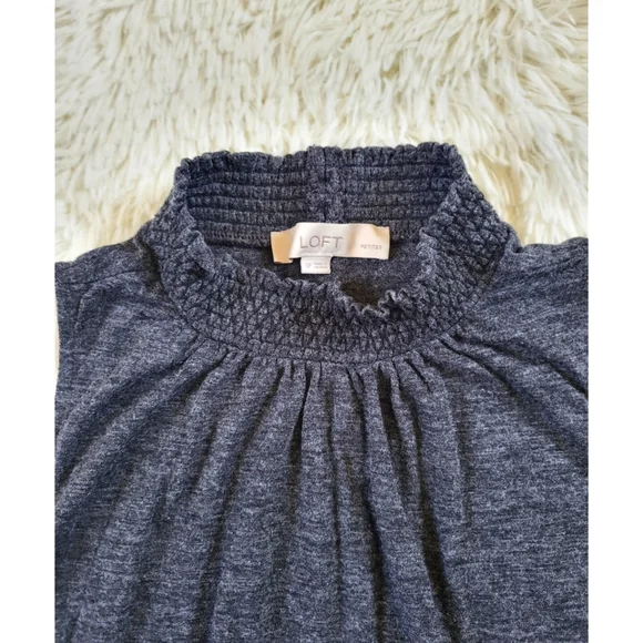 Loft Mockneck Tank Gray Tank - Picture 2 of 4